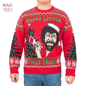 BEST Bob Ross Happy Little Xmas Trees For Unisex Ugly Christmas