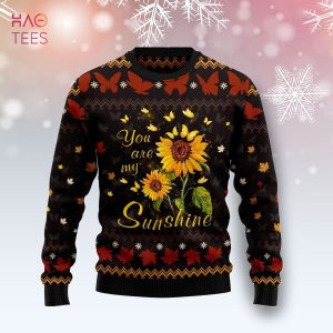 BEST Butterfly Sunshine Ugly Christmas Sweater All Over Print Sweatshirt Ugly