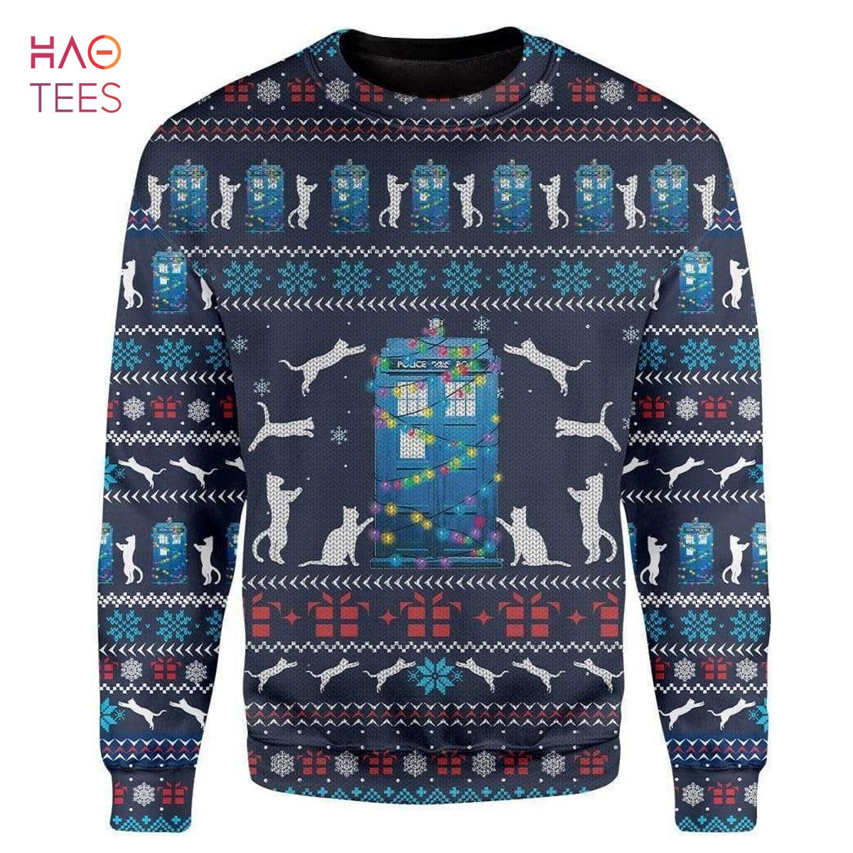 BEST Cat Door Christmas For Unisex Ugly Christmas Sweater All Over BEST Cat Door Christmas For Unisex Ugly Christmas Sweater All Over