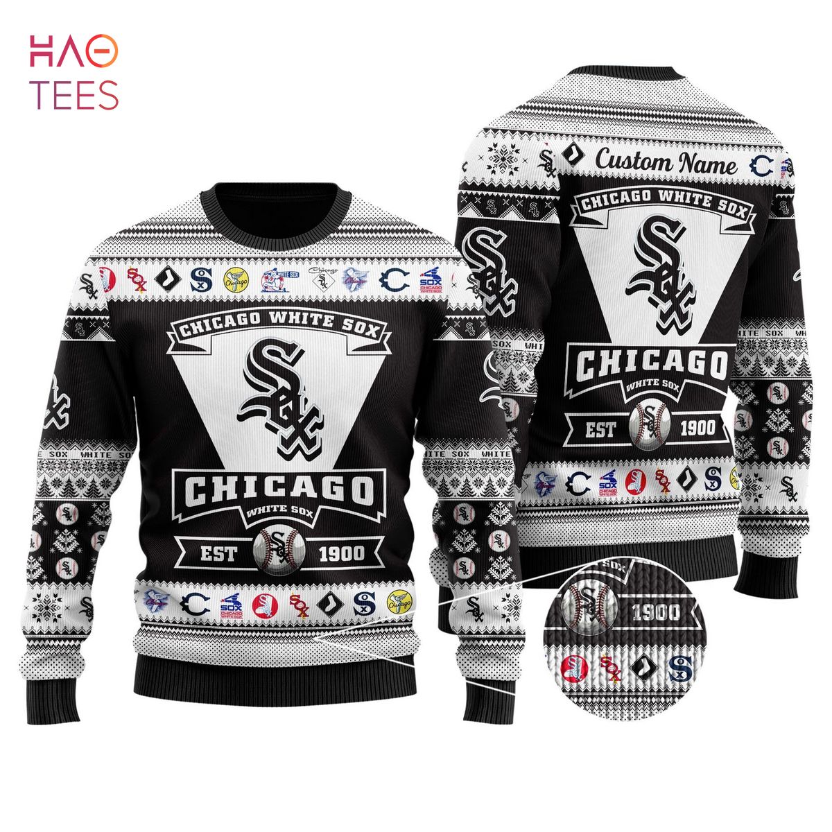BEST Chicago White Sox Football Team Logo Custom Name Personalized Ugly BEST Chicago White Sox Football Team Logo Custom Name Personalized Ugly