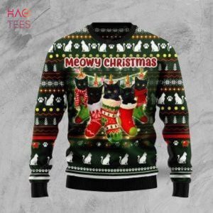 BEST Christmas Black Cat Socks Ugly Christmas Sweater All Over Print