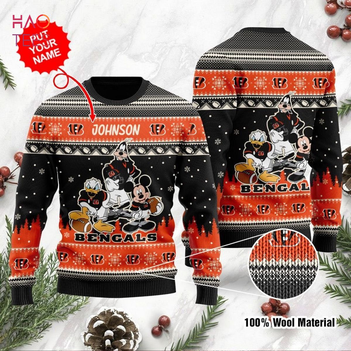 Disney Mickey-themed Cincinnati Bengals Shirt, Bengals Gifts Ideas