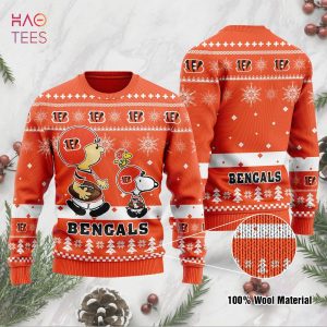 Cincinnati Bengals Christmas Reindeers Pattern Ugly Sweater For