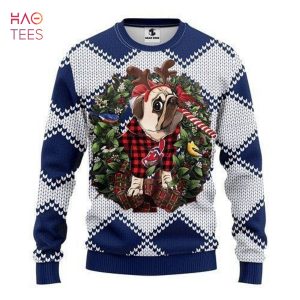 BEST Cleveland Indians Pug Dog For Unisex Ugly Christmas Sweater All