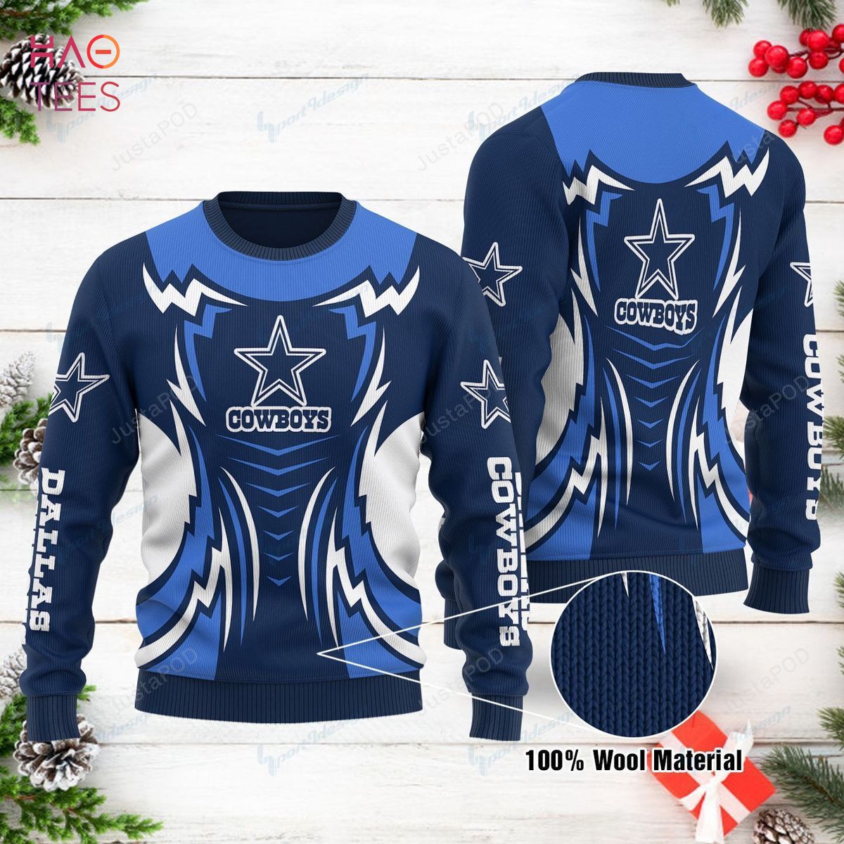 Dallas Cowboys 3D Printed Ugly Christmas Sweater