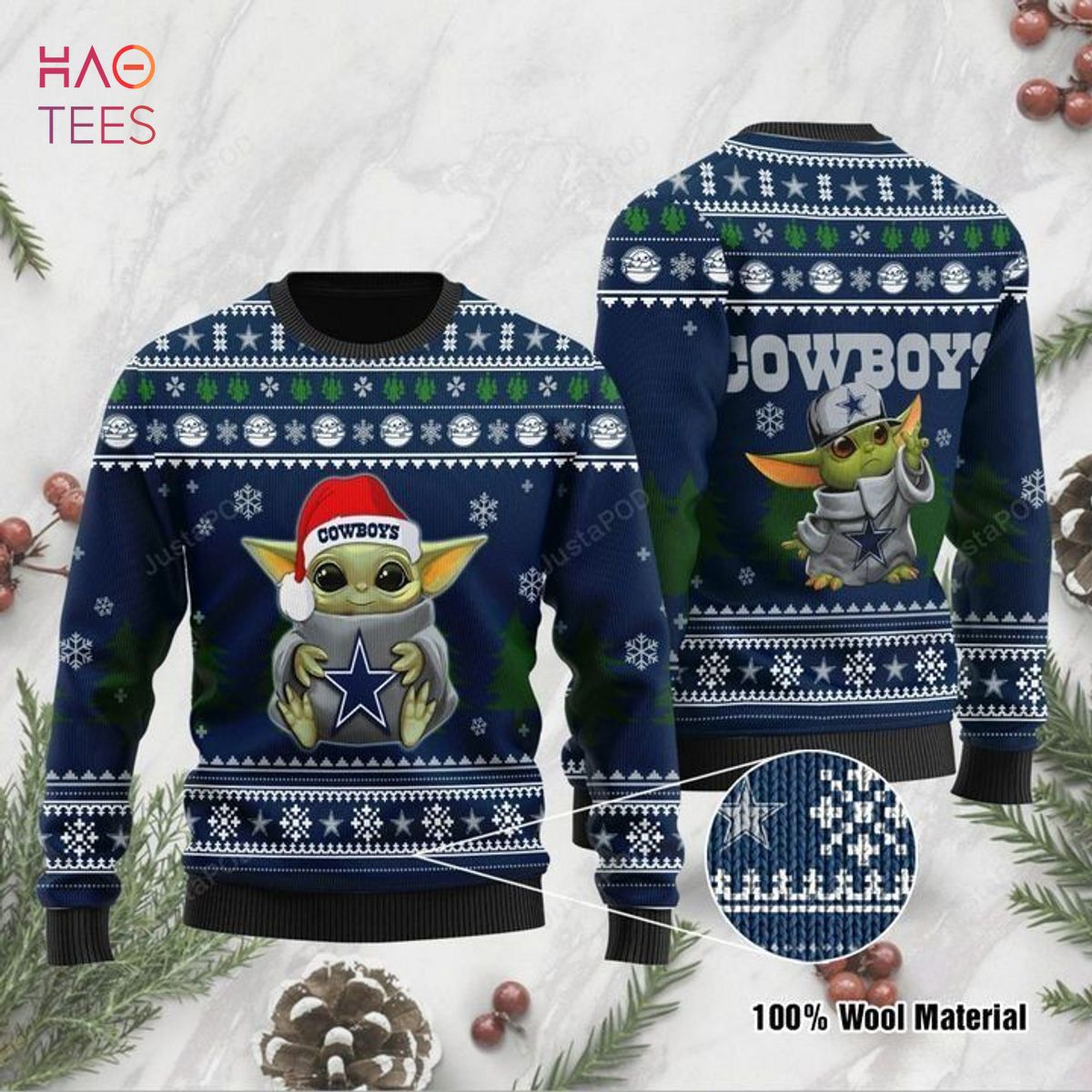 Dallas Cowboys Crewneck Christmas Sweater - Teeholly