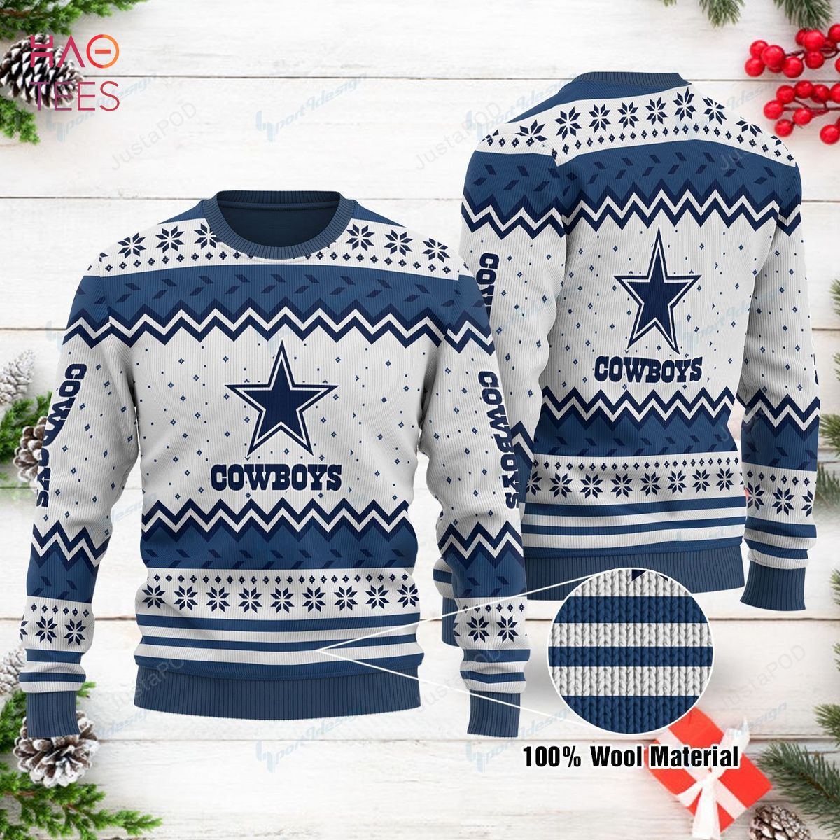 Dallas Cowboys Crewneck Christmas Sweater - Teeholly