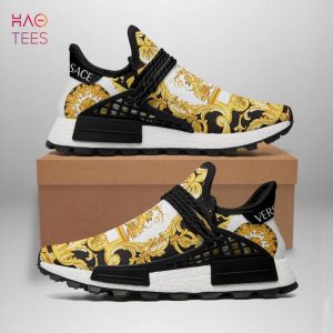 Gianni Versace White Gold NMD Human Race Shoes Sneakers