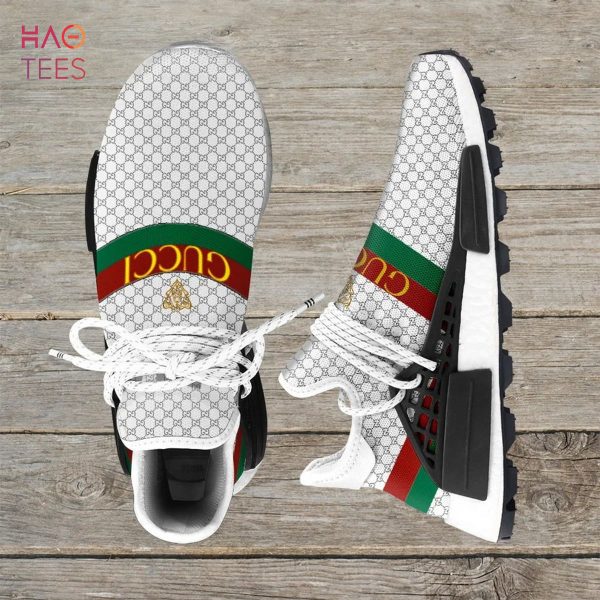 BEST Gucci White Stripe NMD Human Race Shoes Sneakers Limited Edition