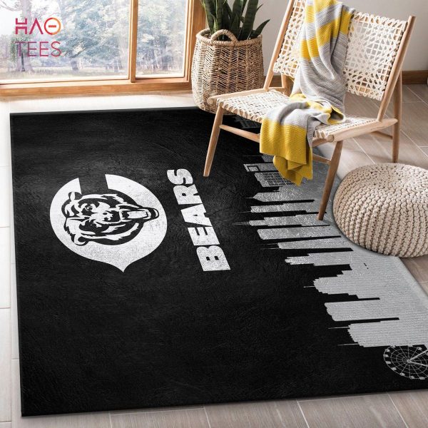 Chicago Bears Skyline NFL Team Logos Area Rug Living Room Rug Christmas Gift US Decor