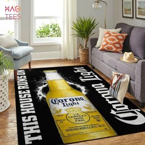 Corona Light This House Runs On Rug Room Carpet Custom Area Floor Home Decor