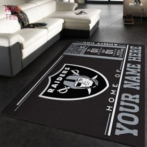 Customizable Las Vegas Raiders Wincraft Personalized NFL Area Rug Living Room And Bedroom Rug US Gift Decor