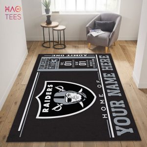 Customizable Las Vegas Raiders Wincraft Personalized Nfl Rug Living Room Rug  Floor US Decor