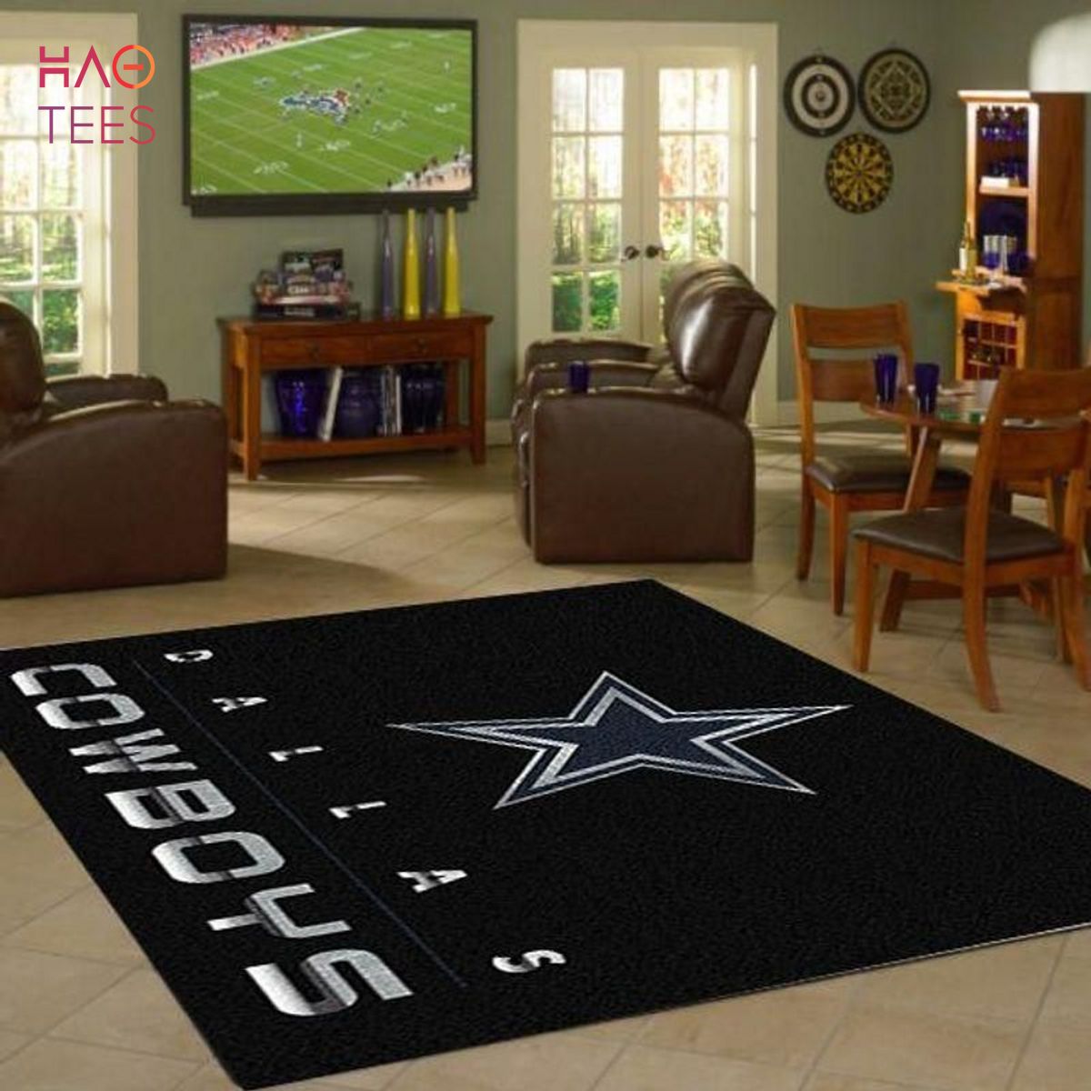 Dallas Cowboys Football Team Nfl Field Living Room Carpet Kitchen