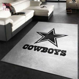 Dallas Cowboys Silver NFL Area Rug Bedroom US Gift Decor
