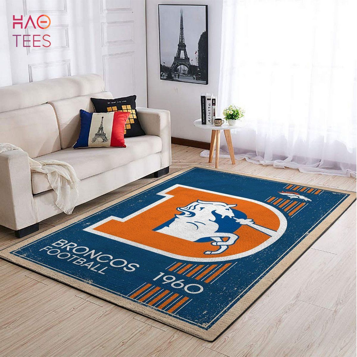 Denver Broncos NFL Area Rugs Retro Style Living Room Carpet Team Logo Sports Floor Decor Denver Broncos NFL Area Rugs Retro Style Living Room Carpet Team Logo Sports Floor Decor