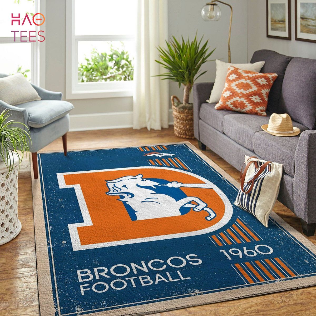 Denver Broncos NFL Area Rugs Retro Style Living Room Carpet Team Logo Sports Floor Decor Denver Broncos NFL Area Rugs Retro Style Living Room Carpet Team Logo Sports Floor Decor