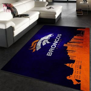 Denver Broncos Skyline NFL Area Rug Carpet Living Room And Bedroom Rug Home Decor Floor Decor
