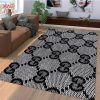 Gucci Logo Inspired Rug Dark Living Room Carpet