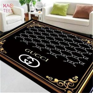 Gucci Logo Inspired Rug Dark Living Room Carpet