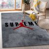 Jordan 1 Off White Blue Fashion Brand Rectangle Rug Living Room Rug  Us Decor