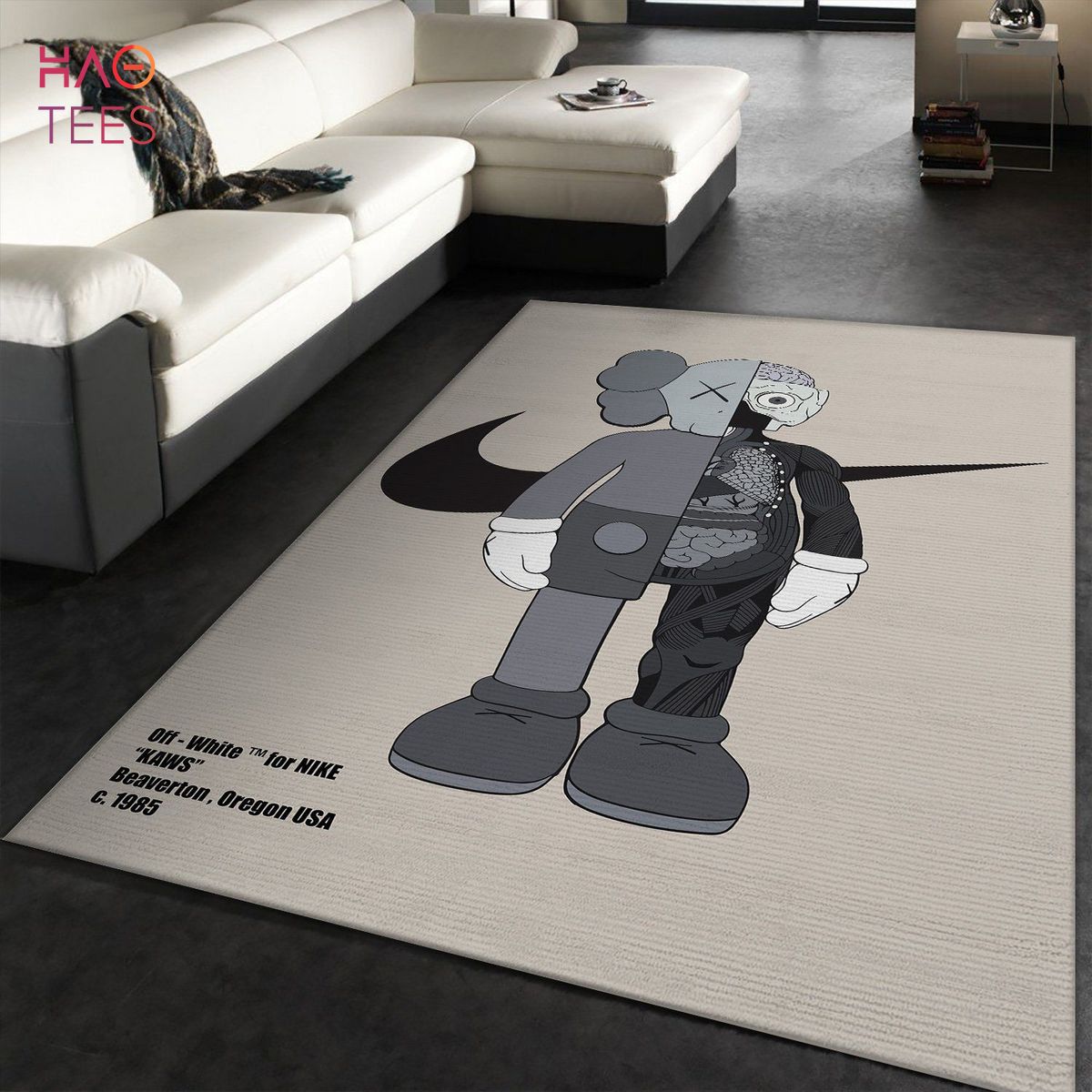 Kaws Supreme Logo Luxury Collection Area Rugs Living Room Carpet Floor Decor