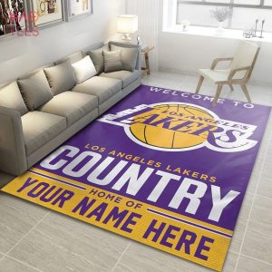 La Lakers Home Customizable Area Rug NBA Rug  Room Decor