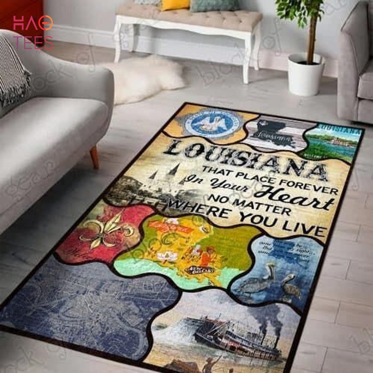 Louisiana Area Rugs Living Room Carpet Christmas Gift Floor Decor The US Decor Louisiana Area Rugs Living Room Carpet Christmas Gift Floor Decor The US Decor