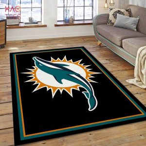 Nfl Miami Dolphins Team Area Rug NFL Rug  Room Decor