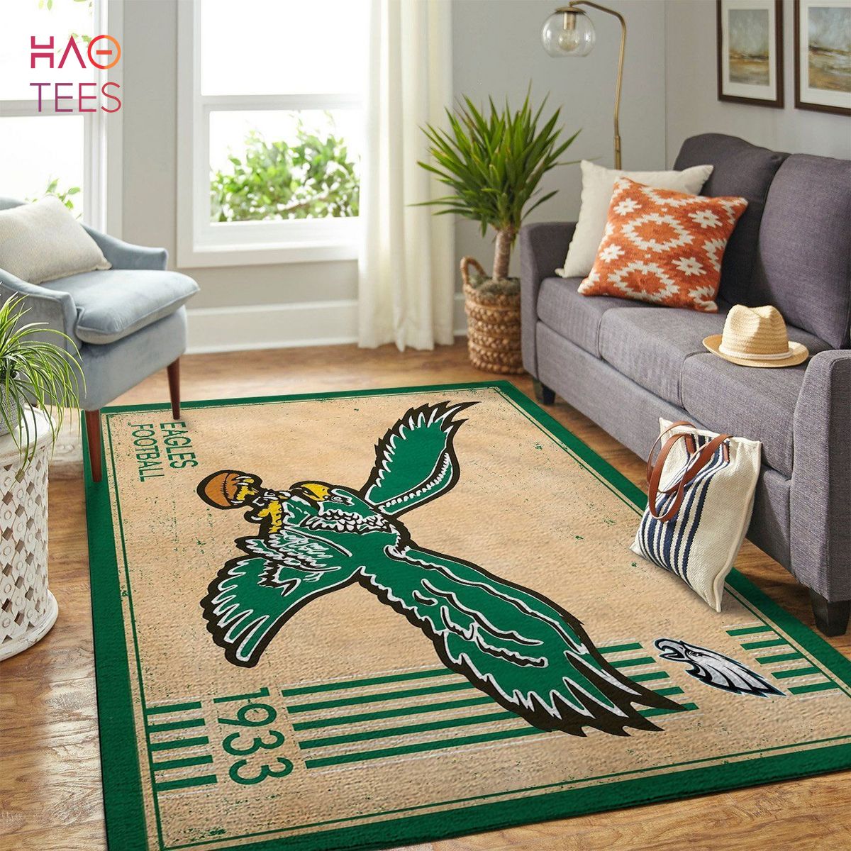 Philadelphia Eagles NFL Area Rugs Retro Style Living Room Carpet