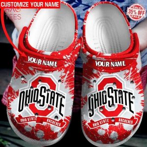Ohio State Buckeyes Personalized Custom Name Crocband Crocs Shoes