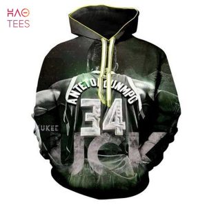 Antetokounmpo Milwaukee Bucks 34Th Zip 3D Hoodie All Over Print