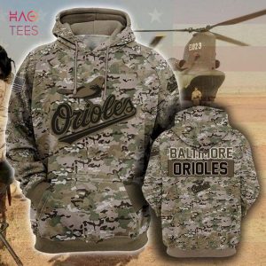 Baltimore Orioles Camouflage Veteran 3D Hoodie All Over Print