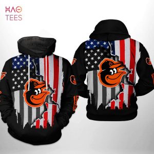 Baltimore Orioles MLB US Flag 3D Printed Hoodie