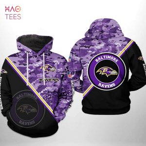 Baltimore Ravens NFL Camo Team 3D Printed Hoodie