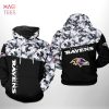 Baltimore Ravens Nfl Football Skull Guns Violet 3d Hoodie