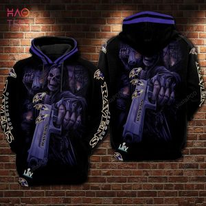 Custom Womens Ravens Hoodie 3D Charming Skull Baltimore Ravens Gift -  Personalized Gifts: Family, Sports, Occasions, Trending