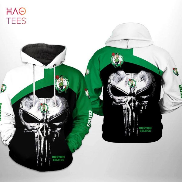Boston Celtics NBA Skull Punisher Team 3D Printed Hoodie