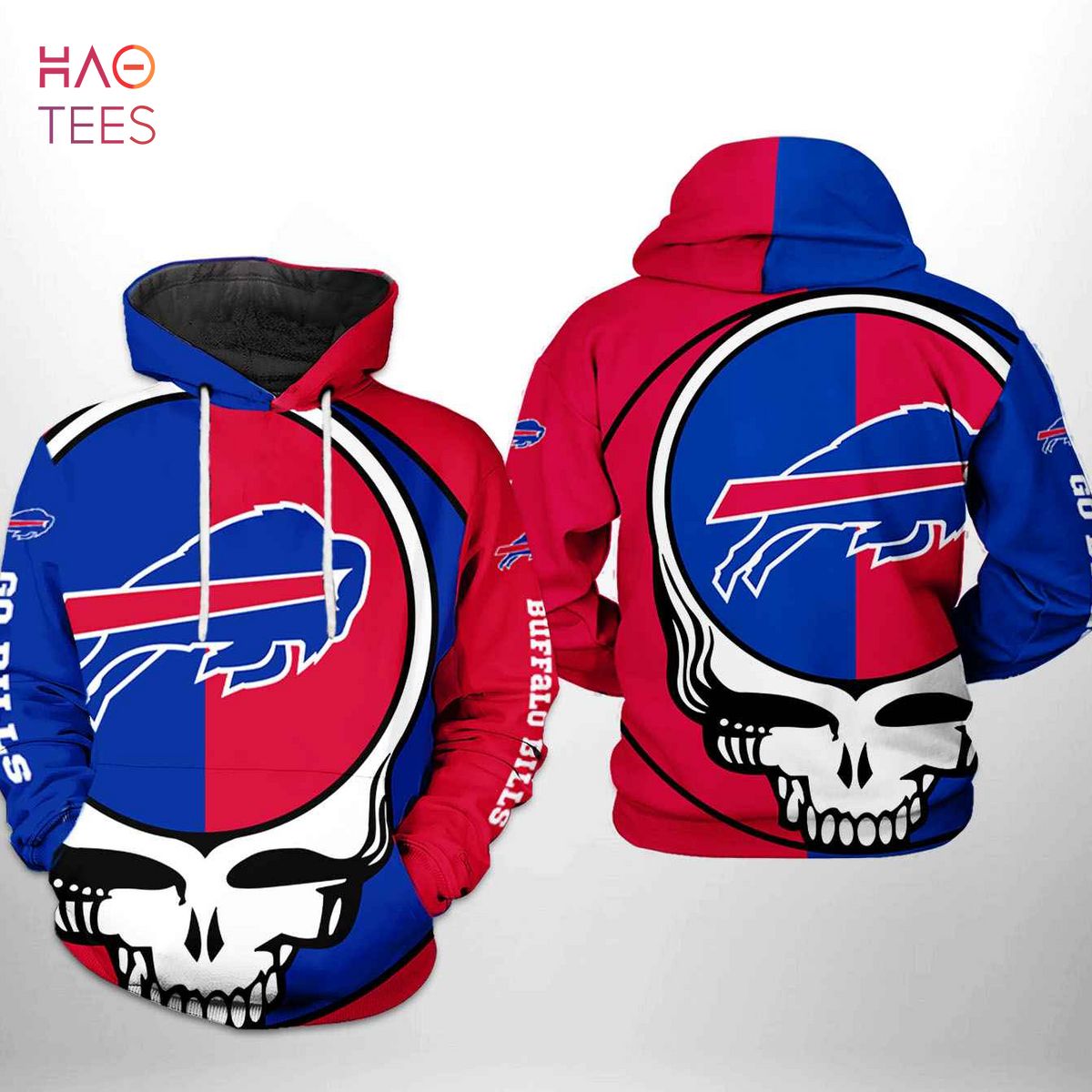 Buffalo Bills Limited Black Big Logo 3D Hoodie - T-shirts Low Price