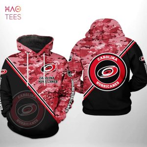 Carolina Hurricanes NHL Camo Team 3D Printed Hoodie