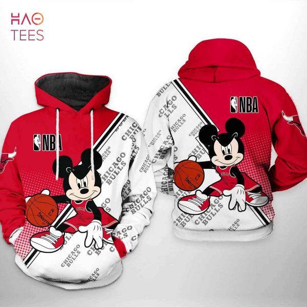 Chicago Bulls NBA Mickey 3D Printed Hoodie
