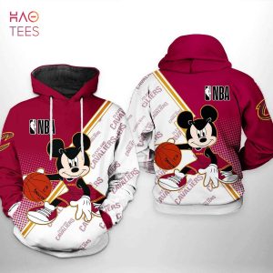 Cleveland Cavaliers NBA Mickey 3D Printed Hoodie