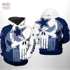 Dallas Cowboys NFL Team Skull 3D Printed Hoodie