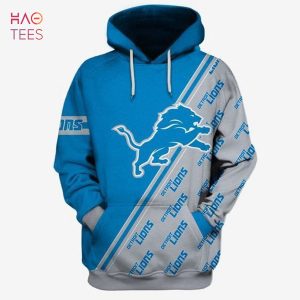 Detroit Lions Hoodie Men Small Grey NFL Team Pullover Sweater