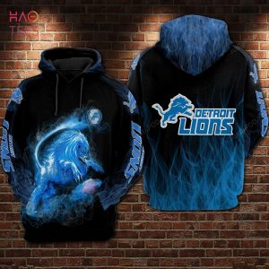 Detroit Lions 3D Hoodies 3 lines graphic Gift For Mens - Banantees