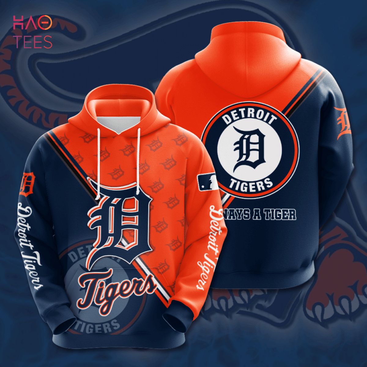 Detroit Tigers MLB White 3D Hoodie Zip Hoodie For Men And Women