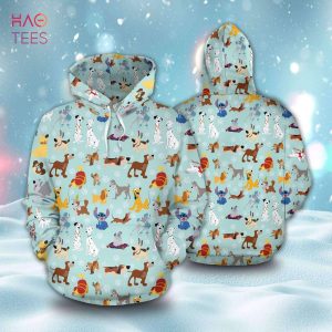 Disney Dog Blue Stitch Dalmatians 3D Printed Hoodie