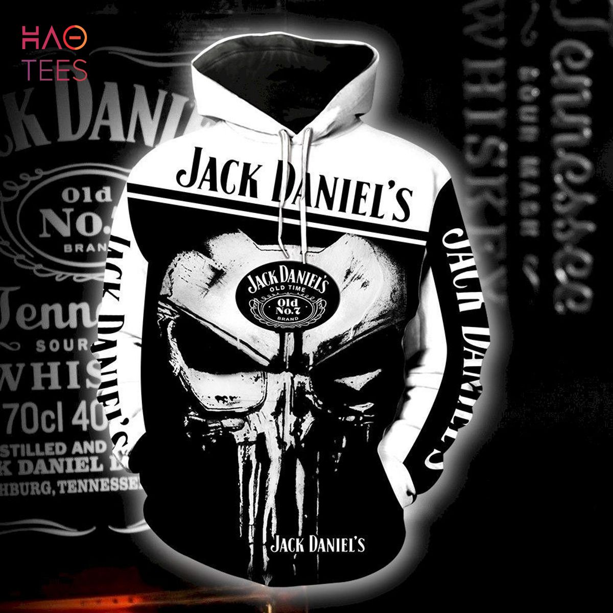Jack Daniel Punisher All Over Print 3D Hoodie For Men And Women
