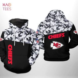 Kansas City Chiefs NFL Camo Veteran Team 3D Printed Hoodie