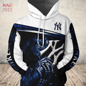 New York Yankees Nfl Football Mlb Skull 3d Hoodie
